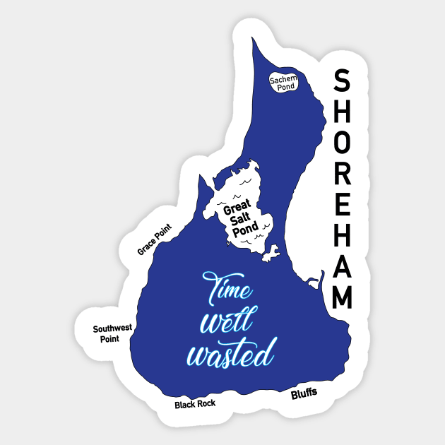 Time well wasted Block Island Sticker by ACGraphics